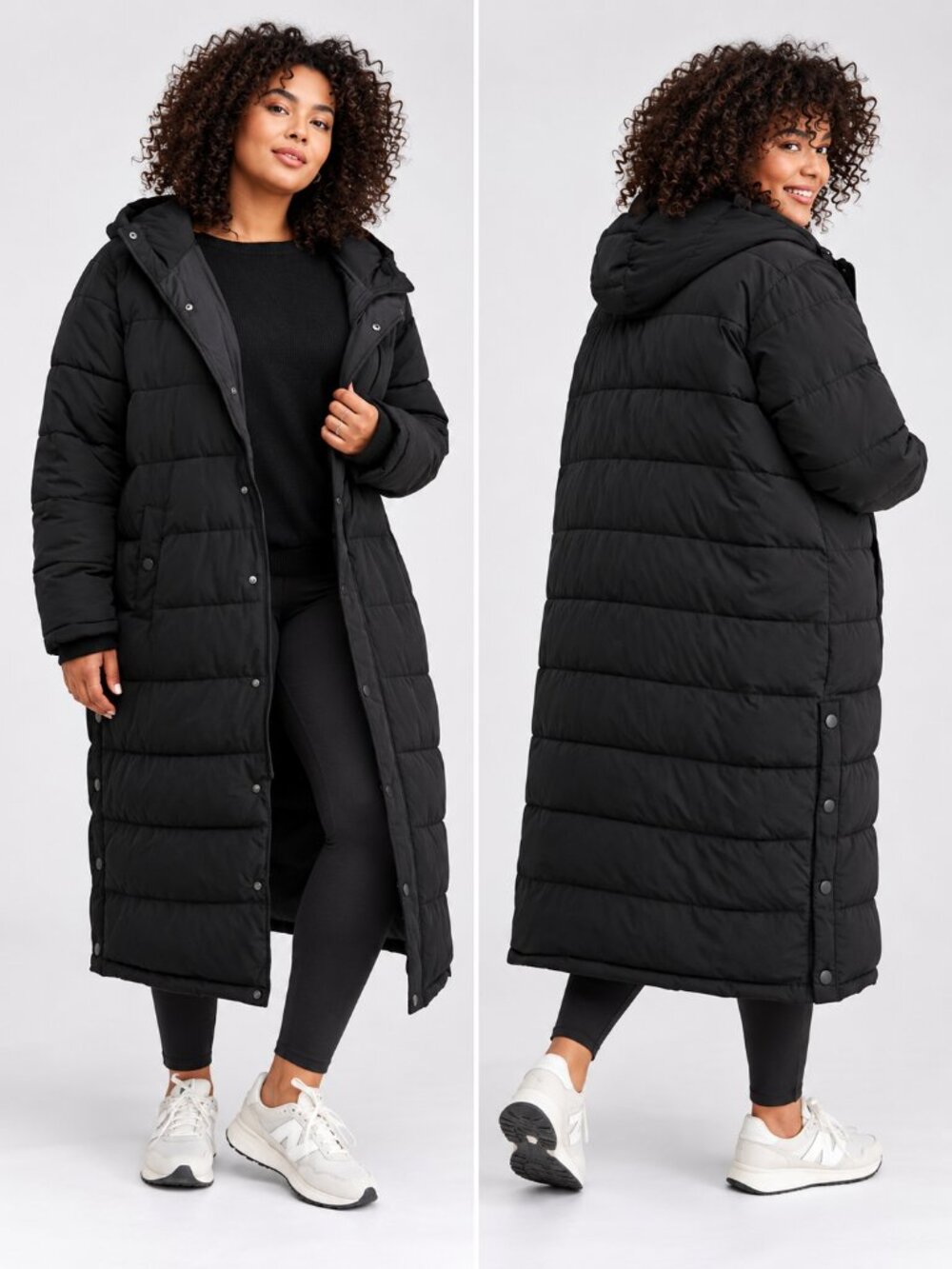 Free People x Universal Standard Everest Long Puffer Coat Black 18-20 NWT